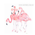 Pink Flamingo Birds Group Print Pink Flamingo Birds Group Print
