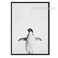 Black and White Penguin Bird Digital Wall Art