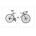 Black and White Bicycle Design Digital Wall Art