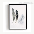 Abstract Beautiful Feathers Print Vintage Canvas