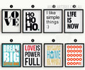 Life is Now HoHoHo Love is Powerfull Dream Big Quotes Design Large Wall Art