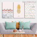 Nordic Style Pineapple Abstract Fruit Artwork Picture 3 Piece Framed Canvas Prints Online For Home Wall Decoration Ideas