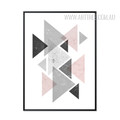 Abstract Geometric Triangles Nordic Canvas Wall Art