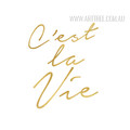 Cestla Vie Golden Words Wall Decor Print