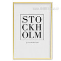 Stockholm Alphabets Black White Wall Art