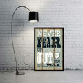 Never Let The Fear of Striking Motivational Quote Wall Print