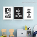 Dare to Dream Inspirational Quotes Wall Art 