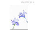 Violet Iris Floral Painting Canvas Print