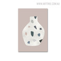 Abstract Pot Vintage Still Life Artwork for Room Decoration
