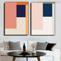 Colorific Shades Abstract Geometric Scandinavian Painting Print for Living Room Wall Decor