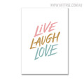 Live Modern Quotes Wall Decor