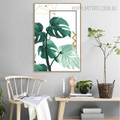 Monstera Botanical Modern Nordic Painting Canvas Print for Study Room Decor