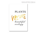 Plants Nature Quotes Modern Wall Decor