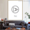 Pisces Abstract Geometric Minimalist Painting Print for Living Room Decor