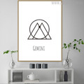 Gemini Abstract Geometric Minimalist Painting Print for Room Wall Decor