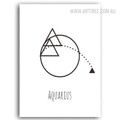 Aquarius Abstract Geometric Minimalist Wall Art Decor