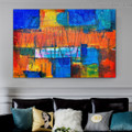 Abstract Lines Acrylic Painting for Living Room Wall Getup