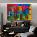 Motley Abstract Canvas Artwork for Living Room Wall Decor
