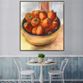 Tangy Tomato Texture Handmade Oil Smudge for Dining Room Wall Decoration