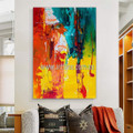 Calico Texture Abstract Heavy Texture Artist Handmade Modern Stretched Canvas Oil Painting For House Decoration