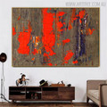 Hued Drop Abstract Texture Canvas Smudge for Interior Wall Garniture