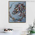 Wild Horse Abstract Animal Modern Acrylic Painting for Dining Room Wall Decor