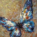 Colorific Butterfly Animal Modern Heavy Texture Palette Knife Art Artist Handmade Stretched Canvas Painting