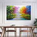 Riverscape Heavy Texture Knife Artwork for Nature Wall Decoration