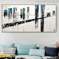 Bridge Abstract Modern Cityscape Texture Oil Vignette for Lounge Room Wall Flourish