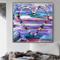 Dapple Heart Abstract Modern Heavy Texture Knife Portraiture for Living Room Wall Outfit