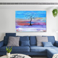 Colorful Land Floral Modern Oil Resemblance on Canvas for Room Wall Disposition