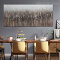 Dark Shade Abstract Modern Panoramic Acrylic Vignette for Dining Room Wall Flourish