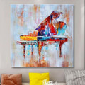 Piano Musical Instrument Framed Artist Handmade Heavy Texture Canvas Wall Art Painting Abstract Art For Sale For Room Wall Décor