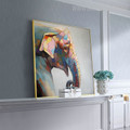 Jumbo Head Animal Modern Knife Painting for Room Interior Design