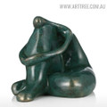 Thinking Plump Woman Figurine Fiberglass Resin Statue for Sale