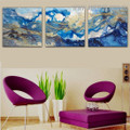 Blemishes Abstract Modern Handmade 3 Piece Multi Panel Wall Art Painting for Room Wall Trimming