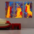Assorted Abstract Acrylic Modern Heavy Texture Handmade 3 Piece Multi Panel Canvas Oil Painting Wall Art Set For Room Tracery
