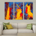 Assorted Abstract Acrylic Modern Heavy Texture Handmade 3 Piece Split Wall Painting Set for Room Embellishment