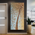 Floweret Tree Botanical Handmade Artist Modern Abstract Palette Knife Acrylic Floral Wall Art For Room Disposition