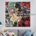 Multicolor Maculas Artist Handmade Heavy Texture Framed Modern Abstract Art For Room Wall Equipment