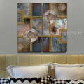 Whorled Abstract Modern Handmade 2 Piece Split Complementary Painting Wall Art Set for Room Wall Décor