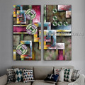 Spheroidal Design Abstract Modern 2 Piece Split Complementary Painting Wall Art Set For Room Wall Décor