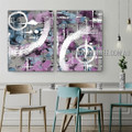 Motley Tarnishes Abstract Modern Artist Handmade Heavy Texture 2 Piece Split Panel Canvas Wall Art Set For Room Tracery
