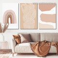 Bold Lineament Abstract Geometric Painting Photo Scandinavian 3 Piece Wall Art Canvas Prints For Home Decor Online
