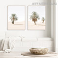 Tropical Trees Desert Floral Landscape Modern Painting Photo Canvas Print for Room Wall Illumination