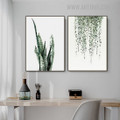 Snake Plant Hanging Leaf Nordic 2 Piece Floral Modern Painting Photo Canvas Print for Room Wall Embellishment