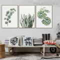 Eucalyptus Leafage Snake Plant Nordic Floral Picture 3 Piece Contemporary Art Canvas Print for Room Wall Arrangement