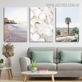 Seashells Trees Landscape Artwork Photo Contemporary Set Of 3 Piece Framed Wall Art Canvas Prints www.arttree.com.au