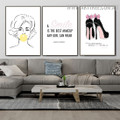 Girl Bubble Gum Smile Abstract Photograph Canvas Print 3 Piece Quotes Pattern Modern Wall Painting for Room Finery