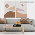 Mount Bird Abstract Scandinavian Naturescape Framed Artwork Image Two Piece Wall Art Canvas Prints www.arttree.com.au